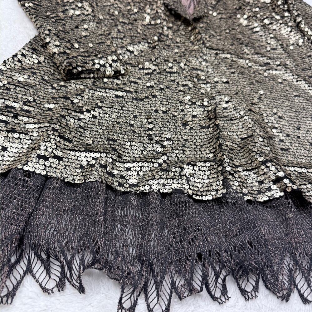 FREE PEOPLE Stardust Lace Tarnished Sequin Boho Blazer Jacket Women’s Size XS - Picture 6 of 13